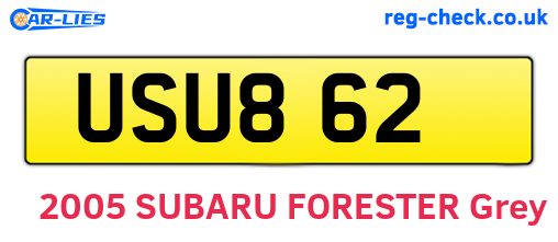 USU862 are the vehicle registration plates.
