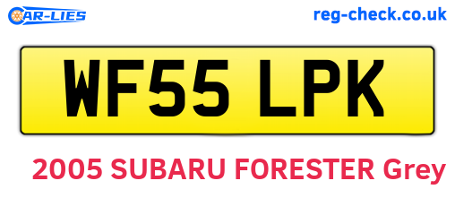 WF55LPK are the vehicle registration plates.