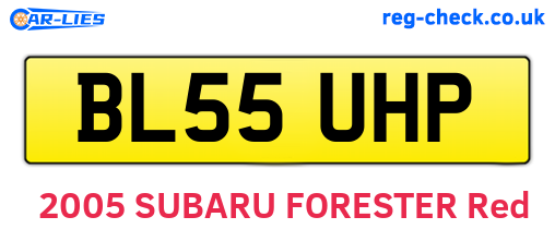BL55UHP are the vehicle registration plates.
