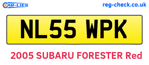 NL55WPK are the vehicle registration plates.
