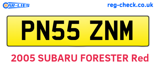 PN55ZNM are the vehicle registration plates.