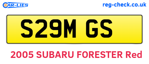 S29MGS are the vehicle registration plates.