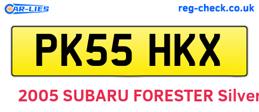PK55HKX are the vehicle registration plates.