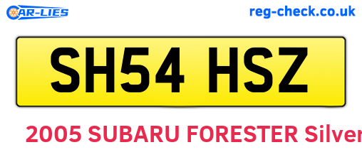 SH54HSZ are the vehicle registration plates.