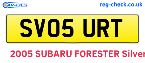 SV05URT are the vehicle registration plates.