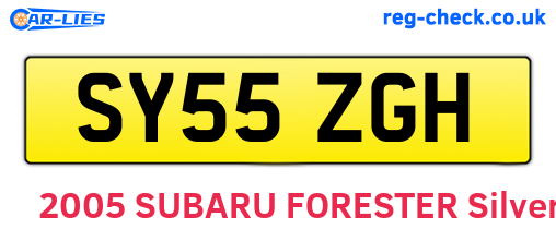 SY55ZGH are the vehicle registration plates.