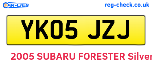 YK05JZJ are the vehicle registration plates.