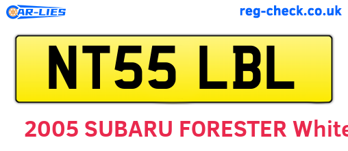 NT55LBL are the vehicle registration plates.