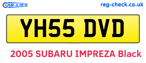 YH55DVD are the vehicle registration plates.