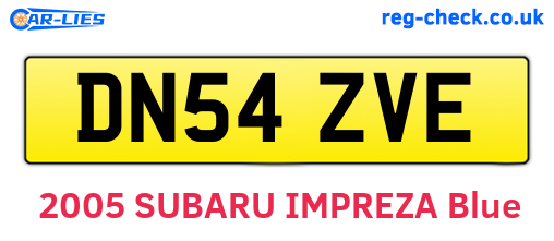 DN54ZVE are the vehicle registration plates.