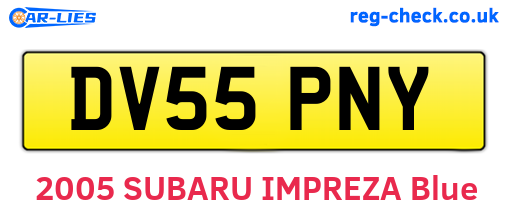 DV55PNY are the vehicle registration plates.