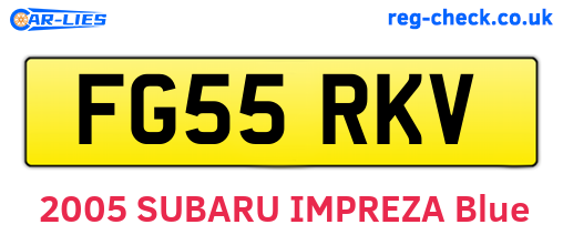 FG55RKV are the vehicle registration plates.