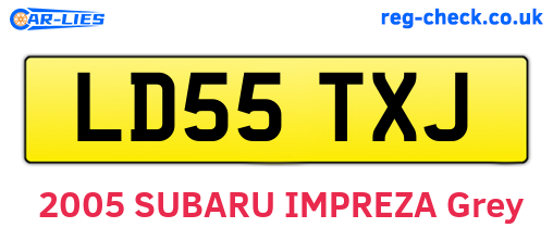 LD55TXJ are the vehicle registration plates.