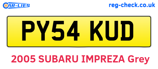 PY54KUD are the vehicle registration plates.