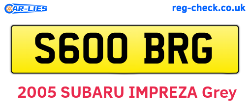 S600BRG are the vehicle registration plates.