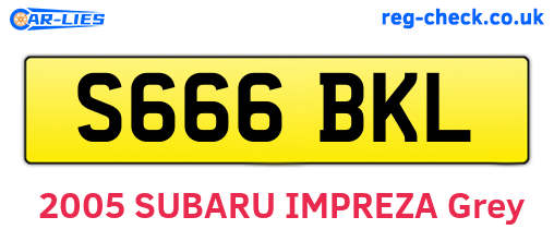 S666BKL are the vehicle registration plates.