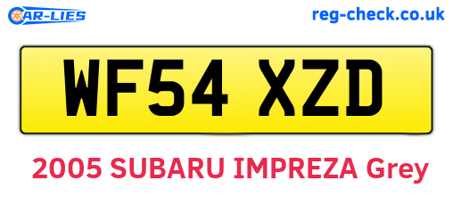 WF54XZD are the vehicle registration plates.