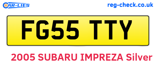 FG55TTY are the vehicle registration plates.