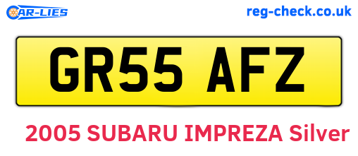 GR55AFZ are the vehicle registration plates.