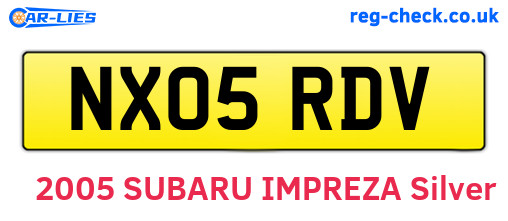 NX05RDV are the vehicle registration plates.
