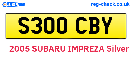 S300CBY are the vehicle registration plates.