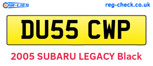 DU55CWP are the vehicle registration plates.