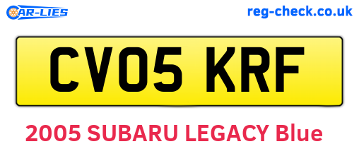 CV05KRF are the vehicle registration plates.