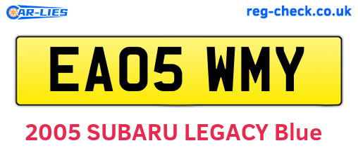 EA05WMY are the vehicle registration plates.