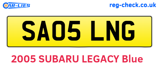 SA05LNG are the vehicle registration plates.