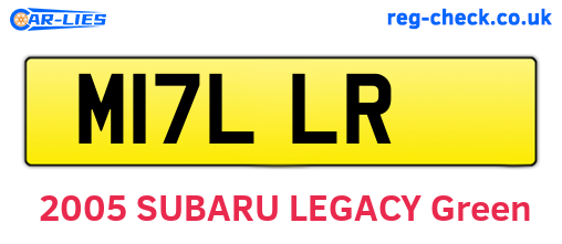 M17LLR are the vehicle registration plates.