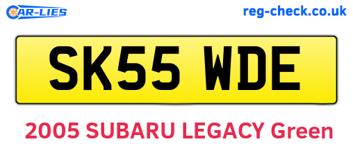 SK55WDE are the vehicle registration plates.