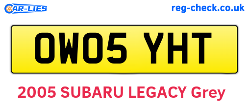 OW05YHT are the vehicle registration plates.