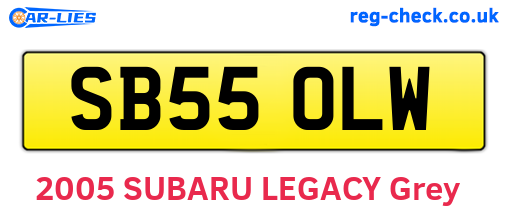 SB55OLW are the vehicle registration plates.