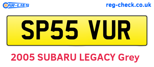 SP55VUR are the vehicle registration plates.