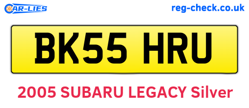 BK55HRU are the vehicle registration plates.