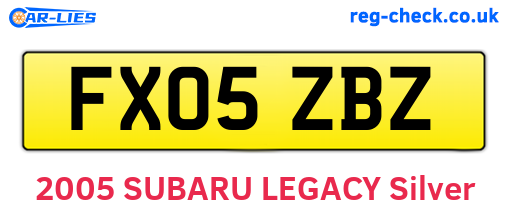 FX05ZBZ are the vehicle registration plates.