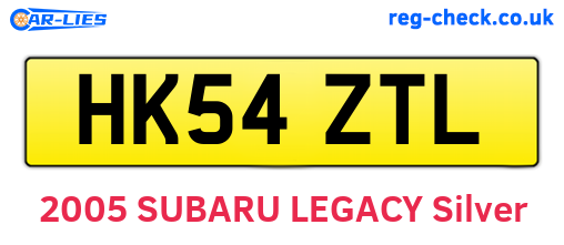 HK54ZTL are the vehicle registration plates.
