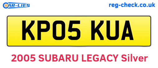 KP05KUA are the vehicle registration plates.