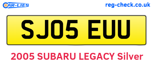 SJ05EUU are the vehicle registration plates.
