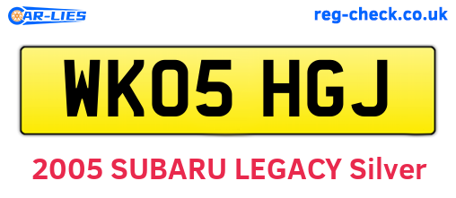 WK05HGJ are the vehicle registration plates.