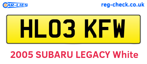 HL03KFW are the vehicle registration plates.