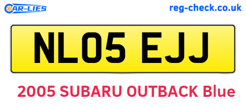 NL05EJJ are the vehicle registration plates.