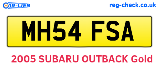 MH54FSA are the vehicle registration plates.