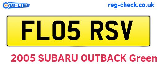 FL05RSV are the vehicle registration plates.