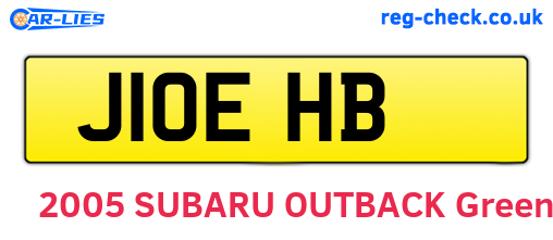 J10EHB are the vehicle registration plates.
