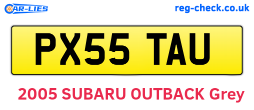 PX55TAU are the vehicle registration plates.