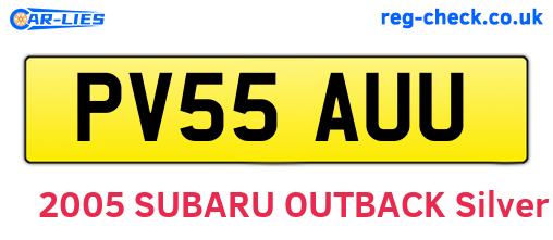 PV55AUU are the vehicle registration plates.
