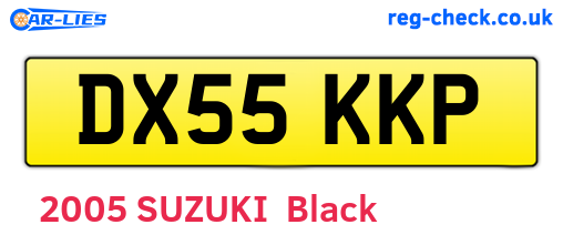 DX55KKP are the vehicle registration plates.