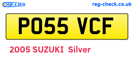 PO55VCF are the vehicle registration plates.