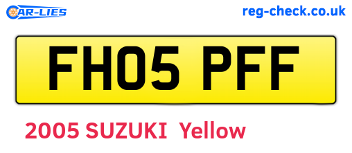 FH05PFF are the vehicle registration plates.